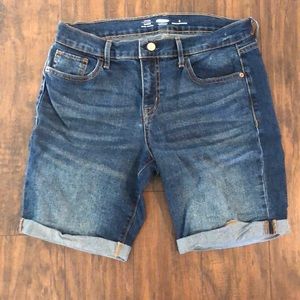 Old navy Bermuda jean shorts rolled hem Sz 8